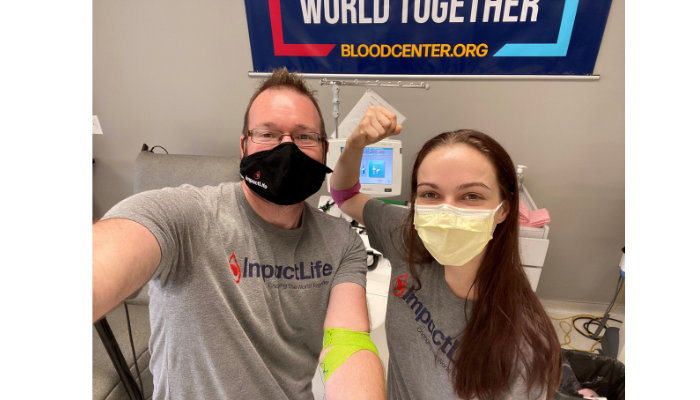 Jason and Kelsey Donating